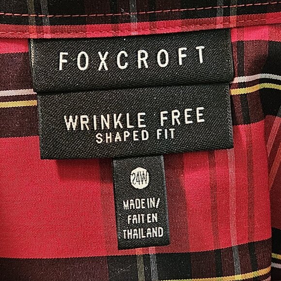 Women's Plus Size 24W - Red/Black Button Down Top - Picture 5 of 6